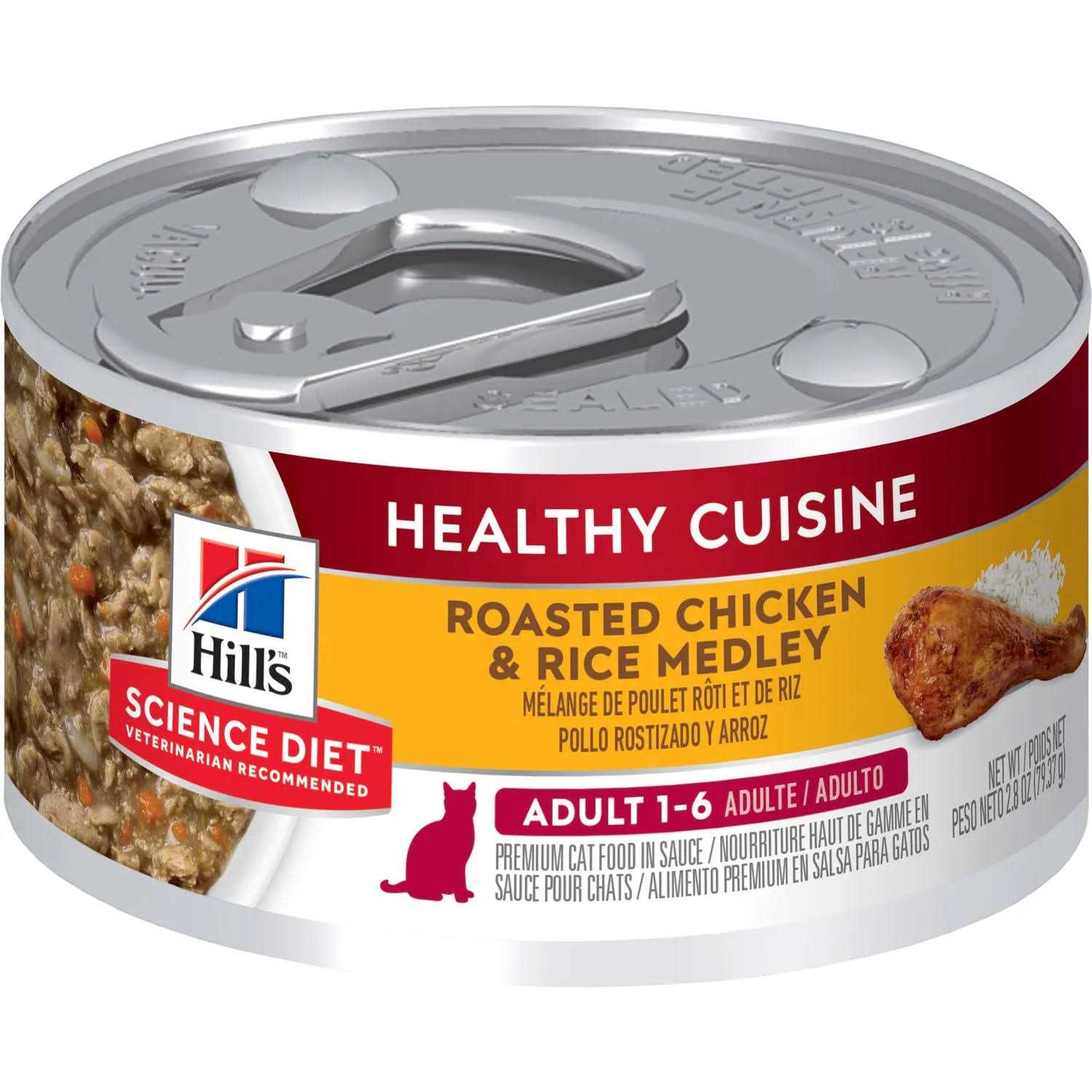 Hill's Science Diet Adult Healthy Cuisine Roasted Chicken & Rice Medley Cat Food