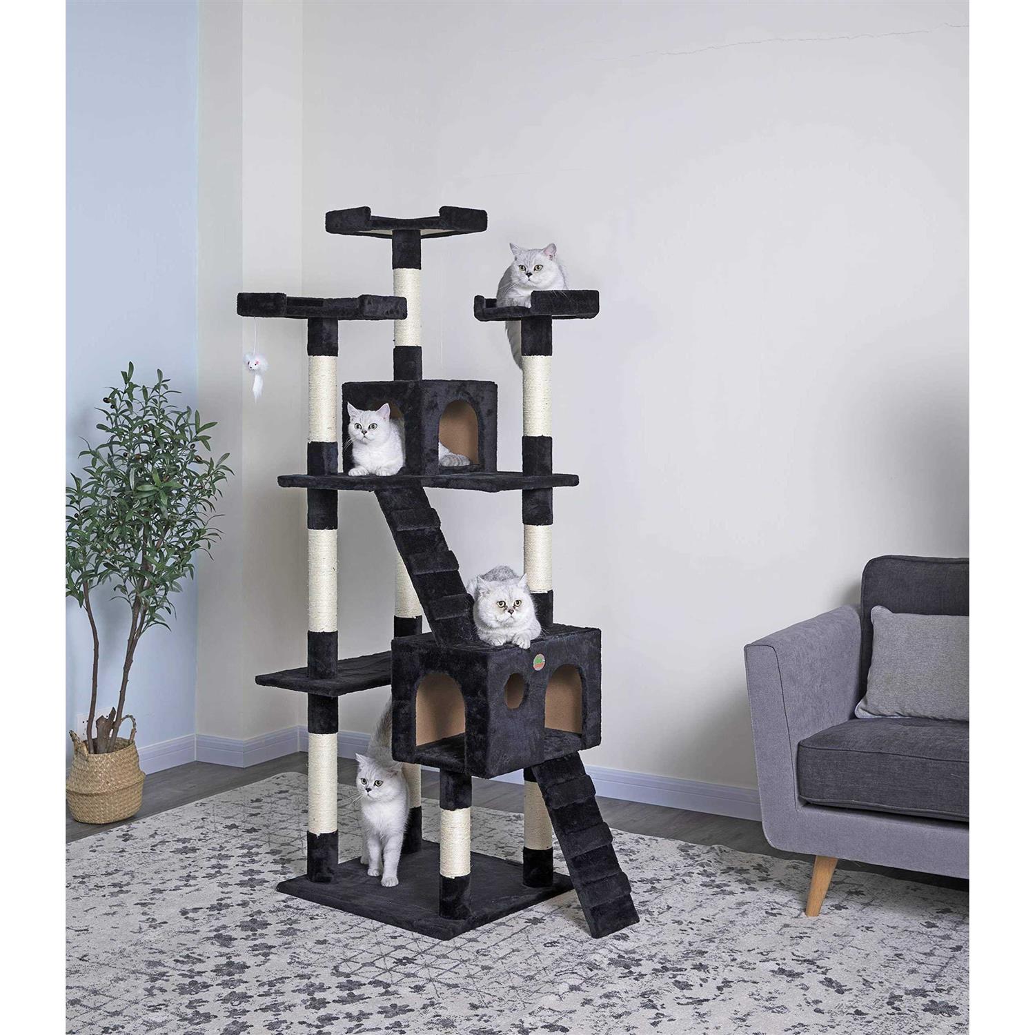 Alternative view of Go Pet Club 72 in. Cat Tree Condo Furniture