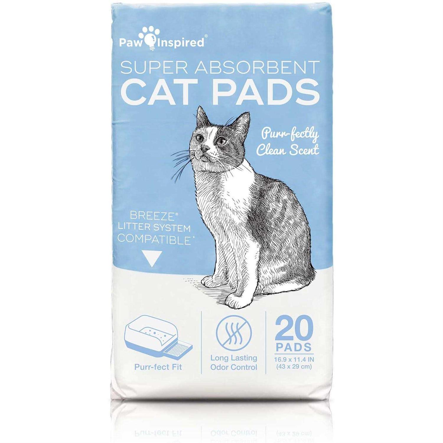 20ct Paw Inspired Cat Pads Generic Refills for Tidy Cats Breeze Cat Litter Box Pads System