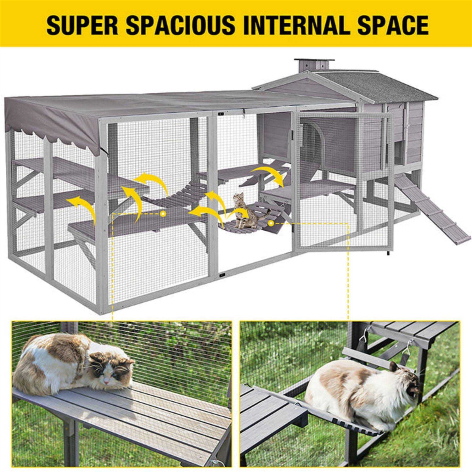 Alternative view of Aivituvin Outdoor Cat house AIR82