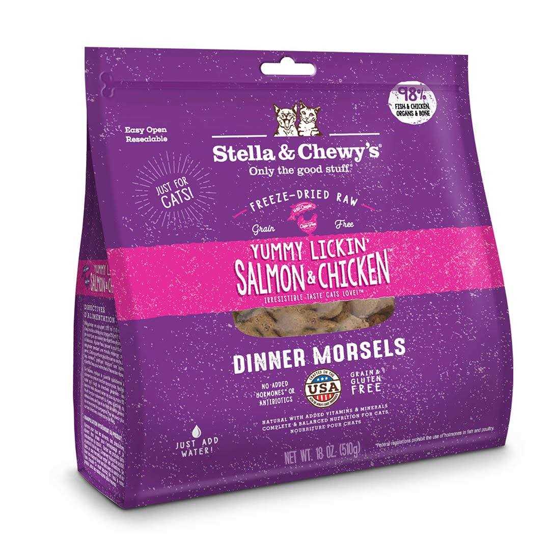 Stella & Chewy's Dinner Yummy Lickin' Salmon Chicken Freeze-Dried Cat Food