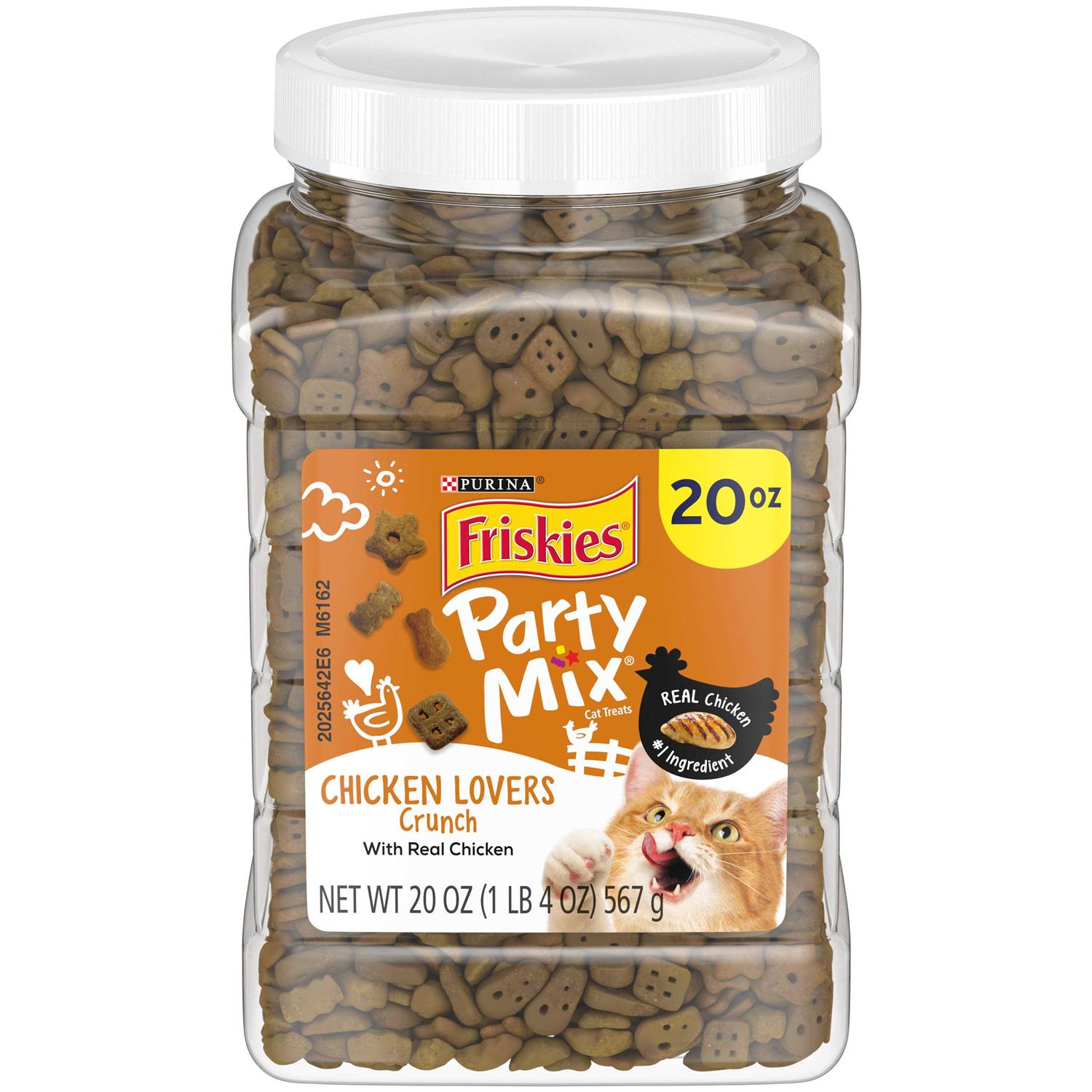 Purina Friskies Cat Treats Party Mix Chicken Lovers Crunch