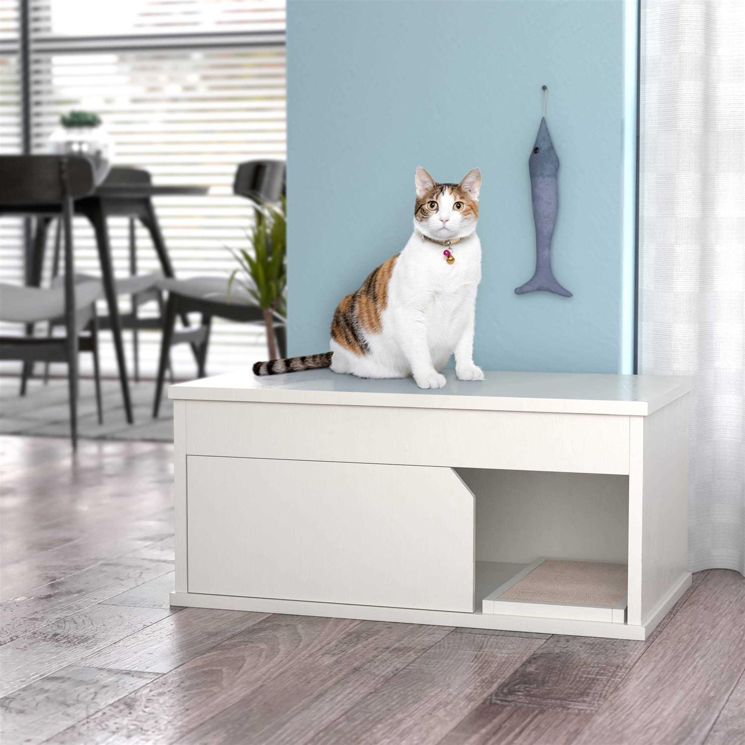 Alternative view of Way Basics Cat Litter Box Enclosure One Door