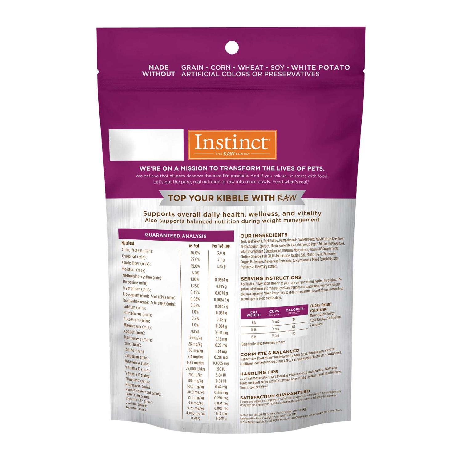 Alternative view of Instinct Raw Boost Mixers Multivitamin Freeze-Dried Cat Food Topper