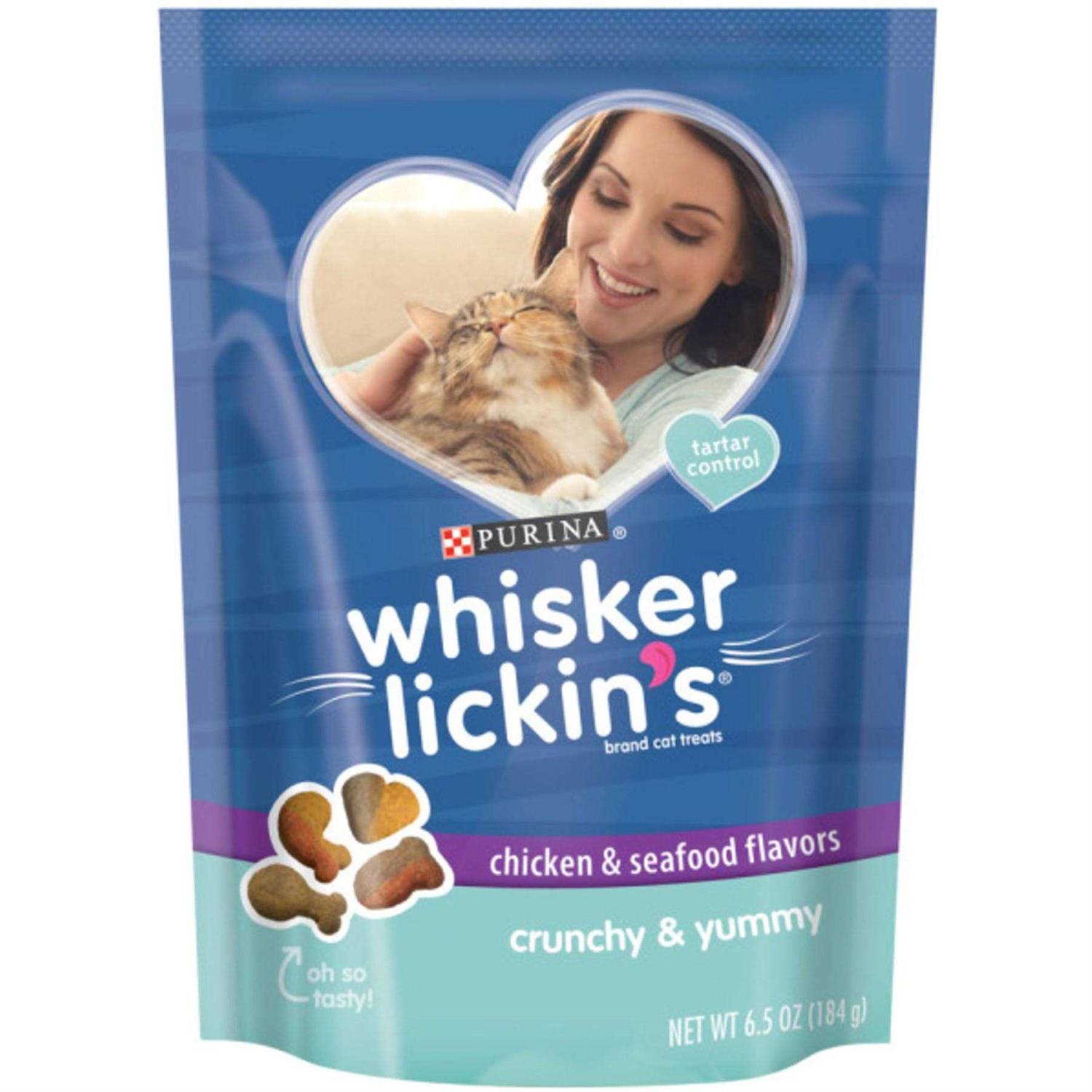 Purina Whisker Lickin's Chicken & Seafood Flavors Crunchy Cat Treats