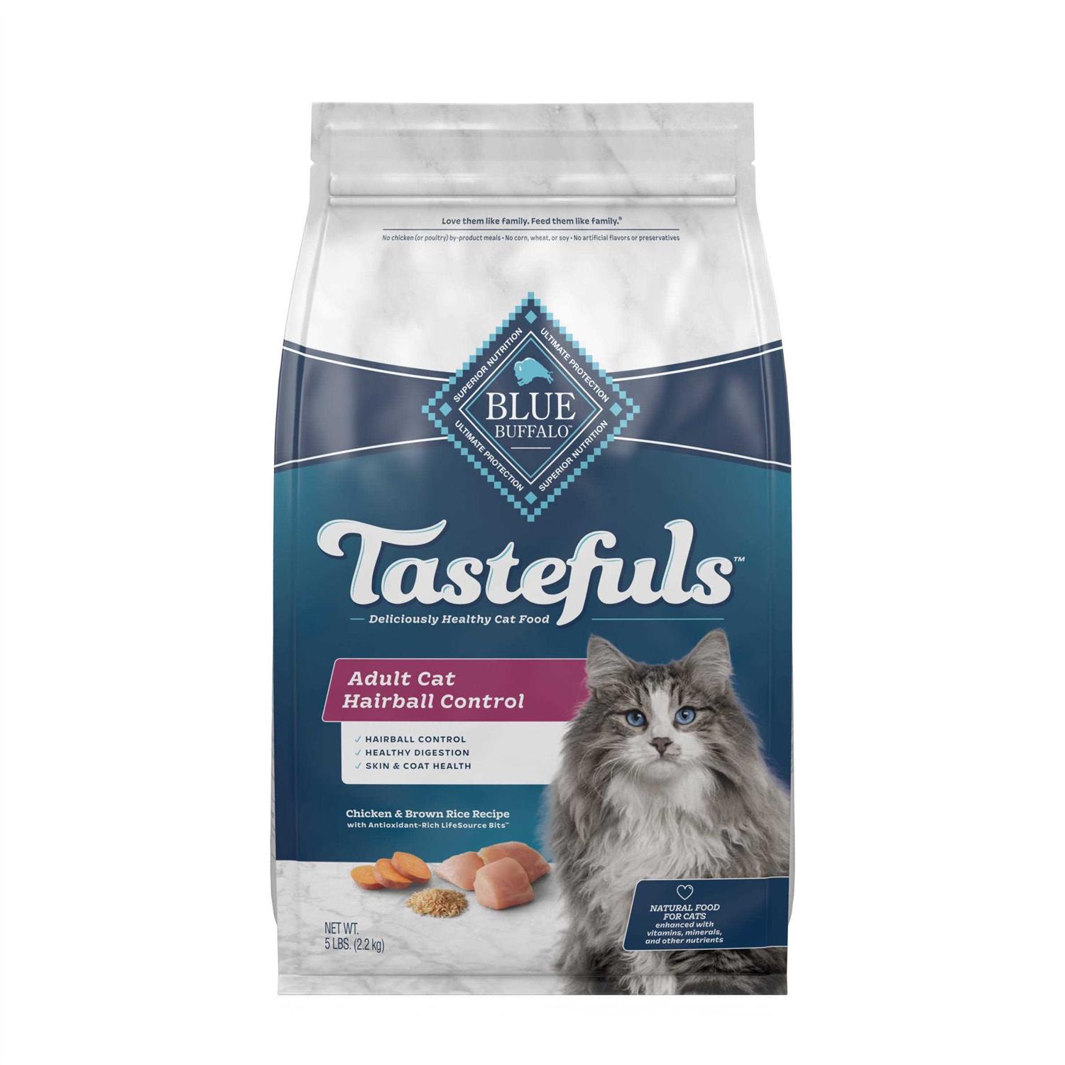 Blue Buffalo Tastefuls Hairball Control Natural Chicken and Brown Rice Adult Dry Cat Food