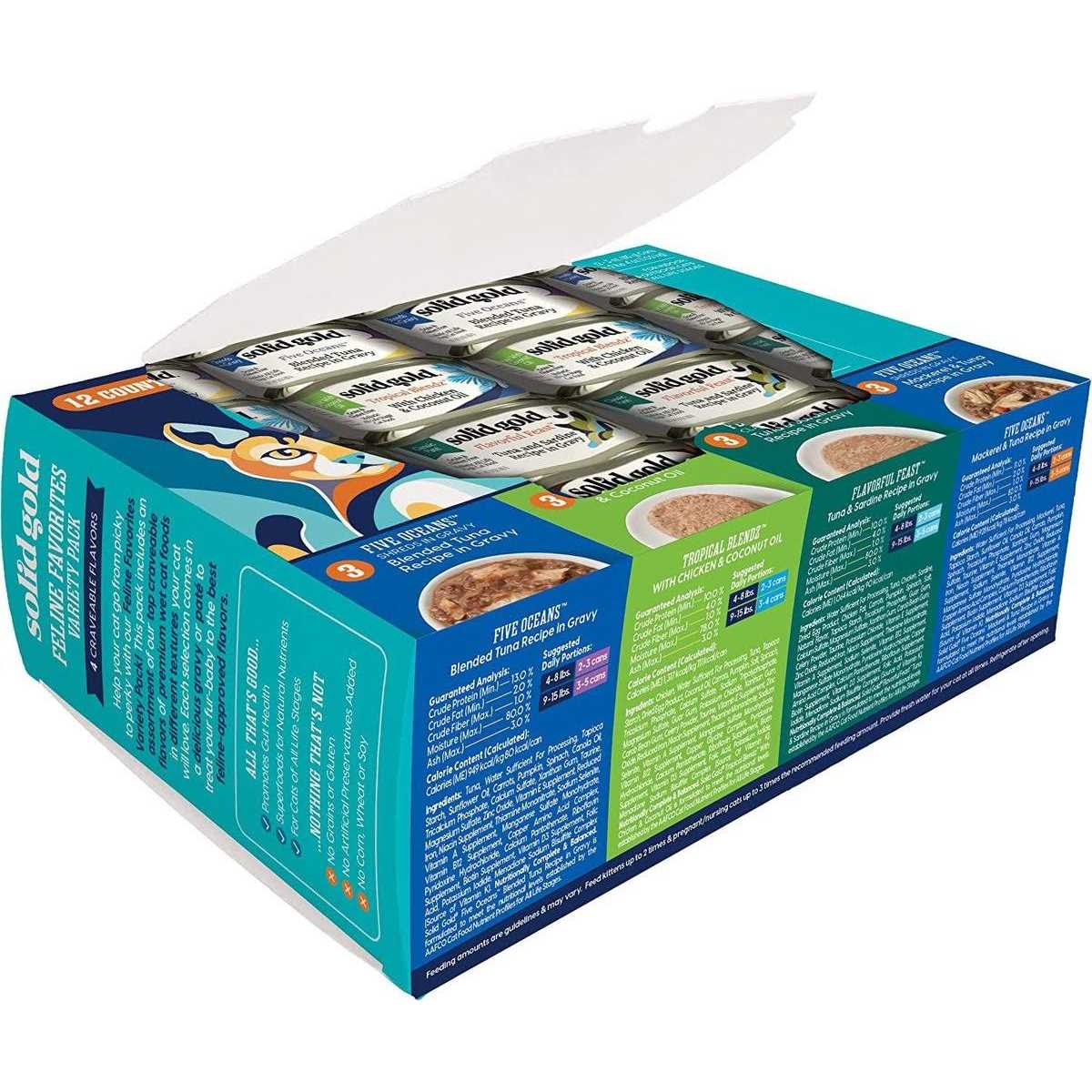 Alternative view of Solid Gold Feline Favorites Adult Wet Cat Food Variety Pack