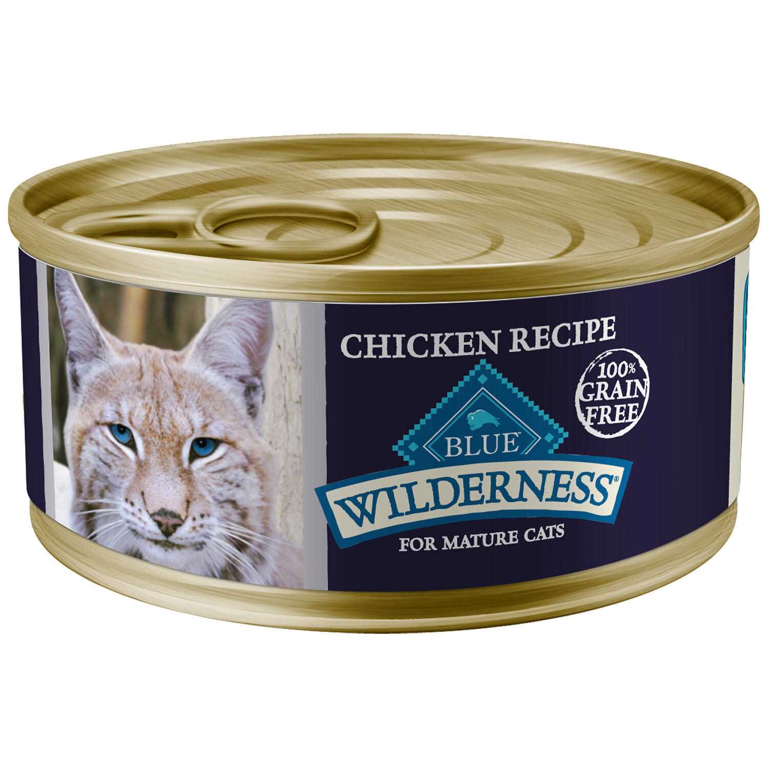Blue Buffalo Wilderness Mature Chicken Recipe Grain-Free Wet Cat Food Can