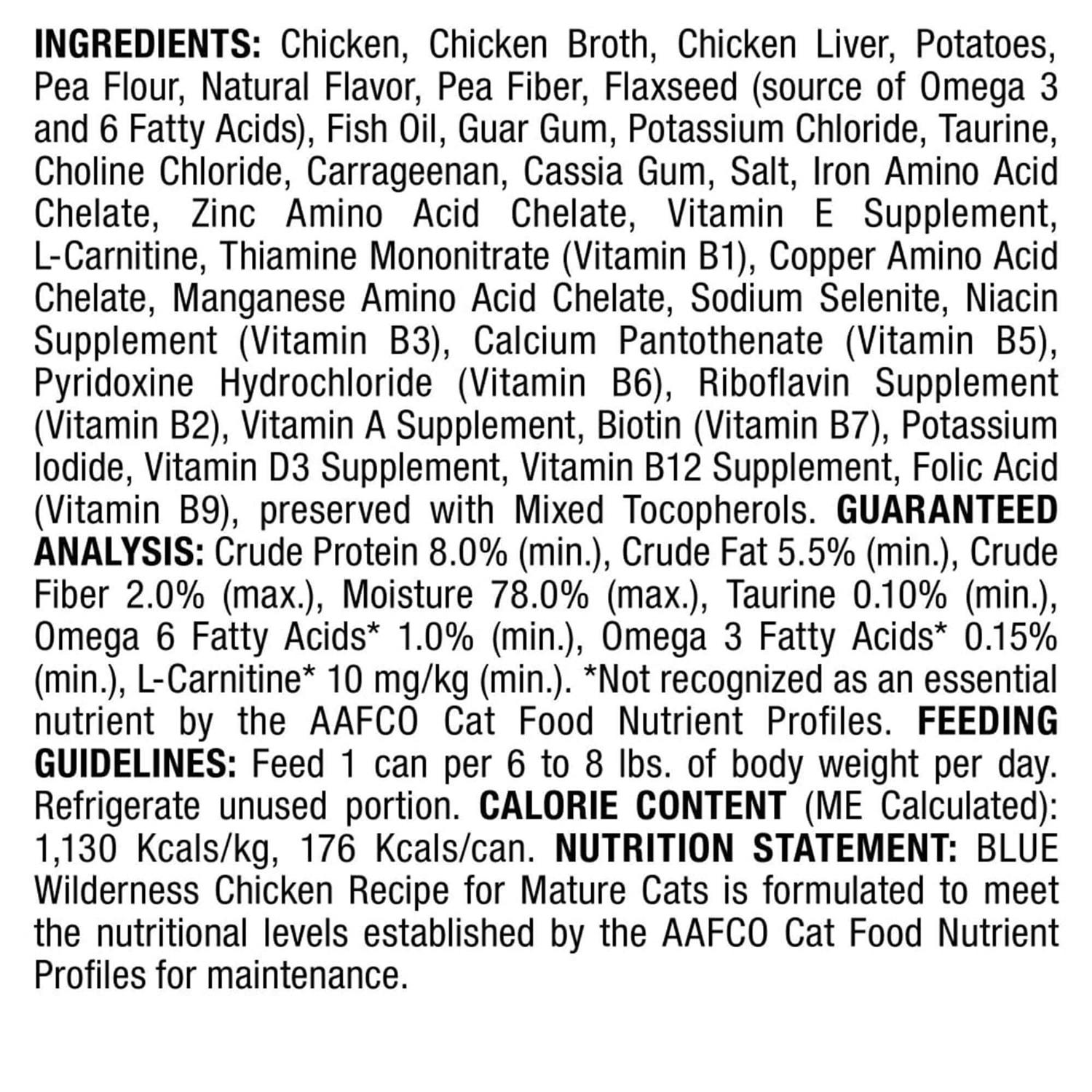 Alternative view of Blue Buffalo Wilderness Mature Chicken Recipe Grain-Free Wet Cat Food Can