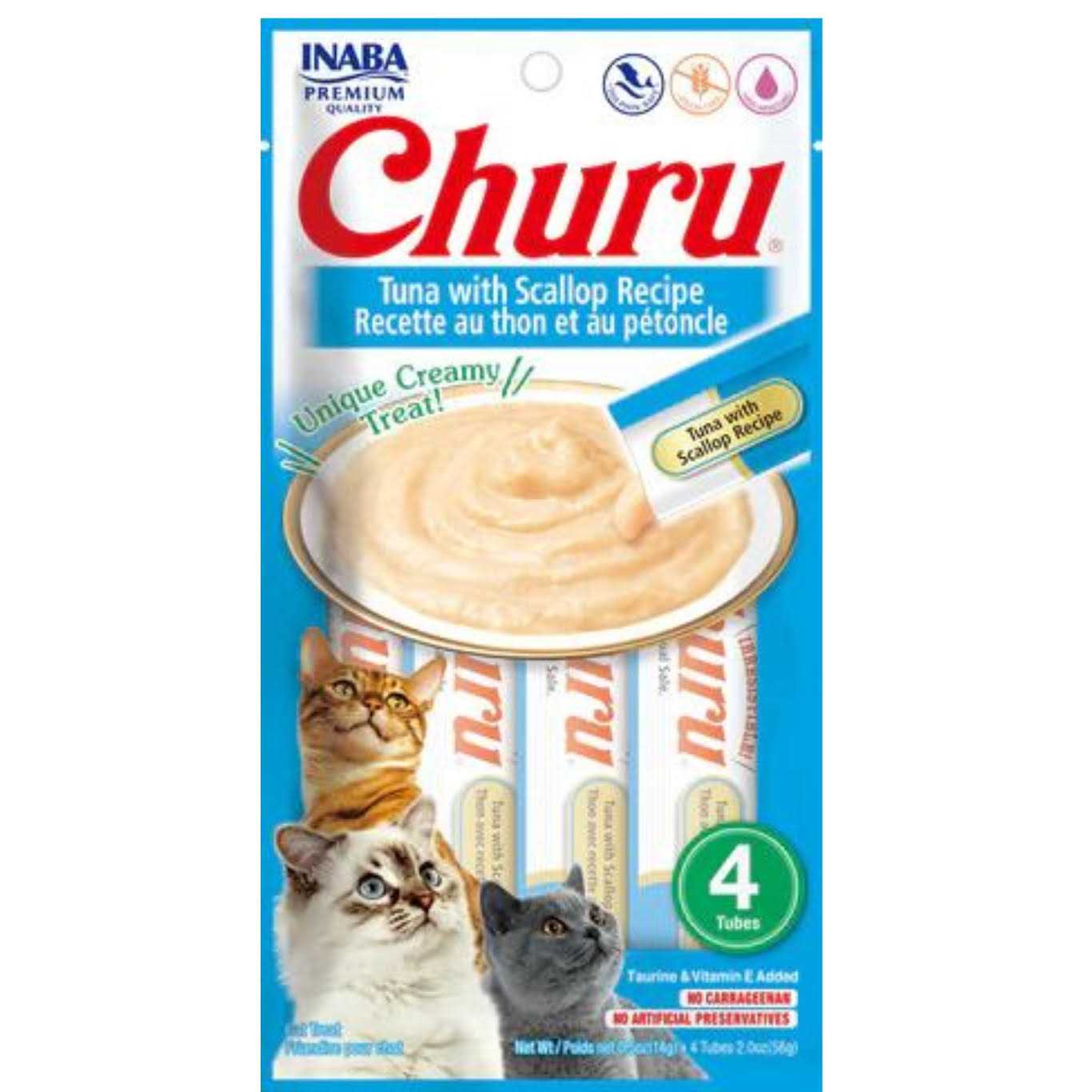Inaba Churu Grain-Free Tuna with Scallop Puree Lickable Cat Treat