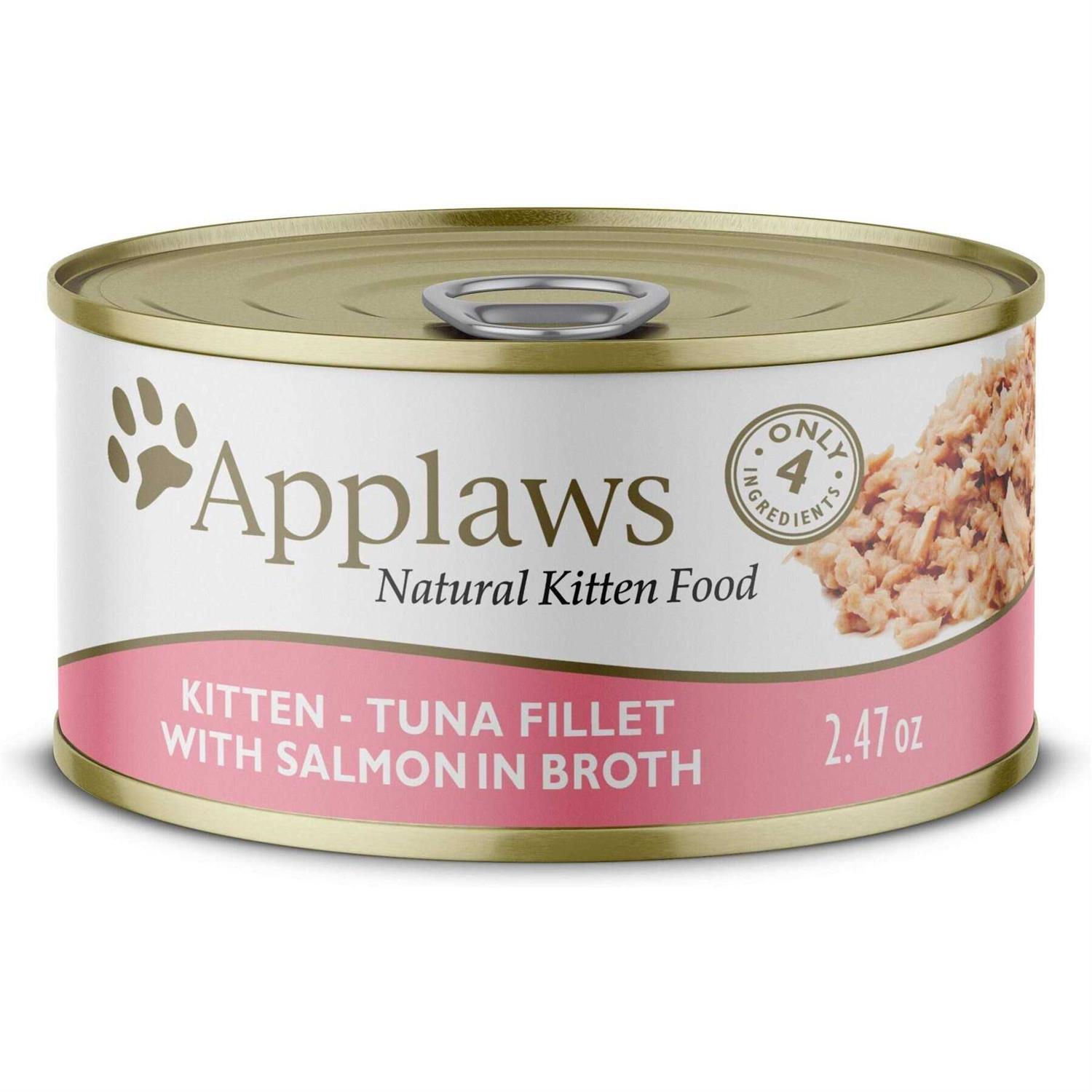 Applaws Natural Wet Kitten Food Tuna Fillet with Salmon in Broth