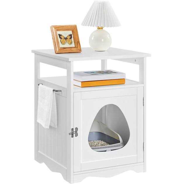 Alternative view of Yaheetech Box Furniture with Open Shelf Cat Litter Box