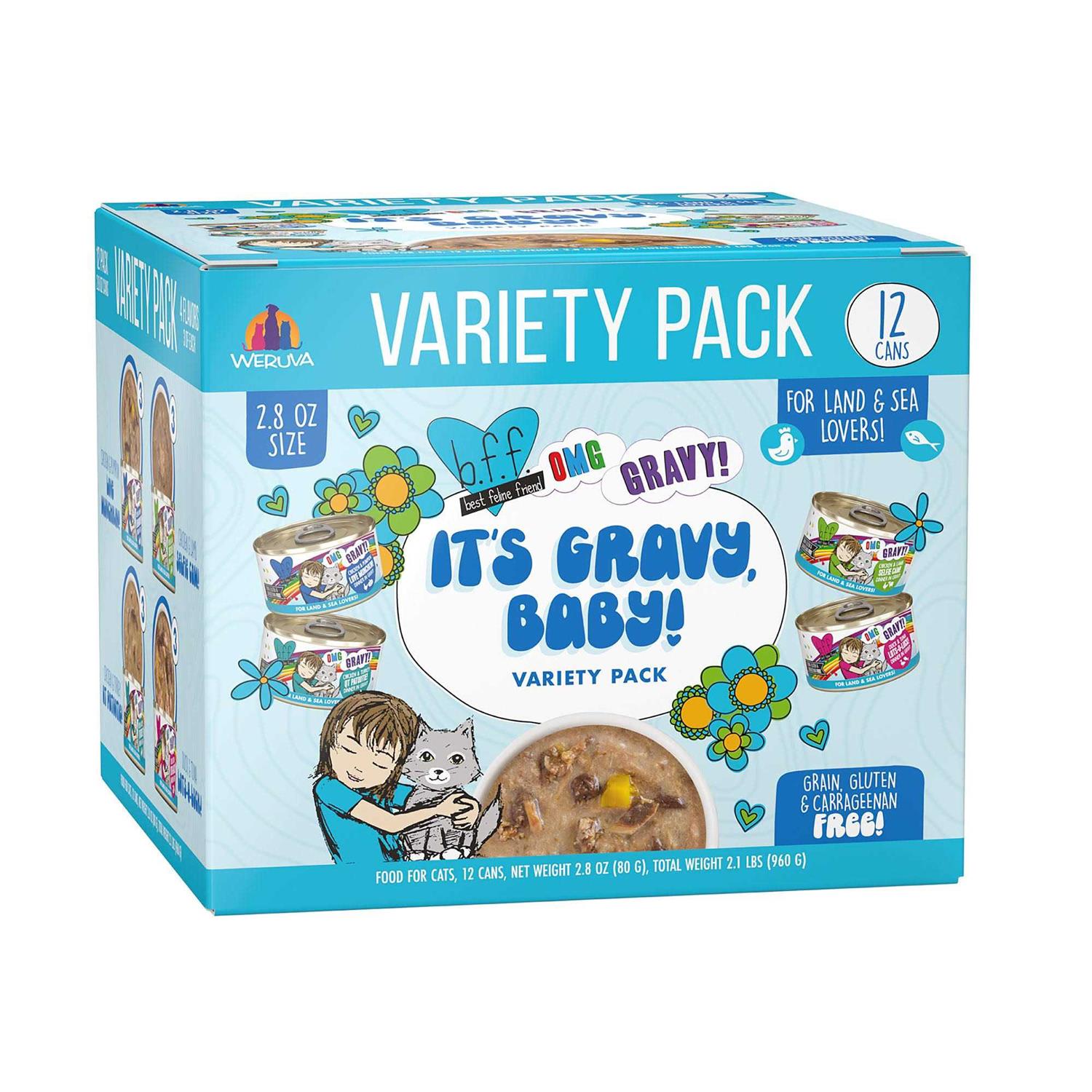 B.F.F. OMG It's Gravy Baby! Variety Pack Wet Cat Food