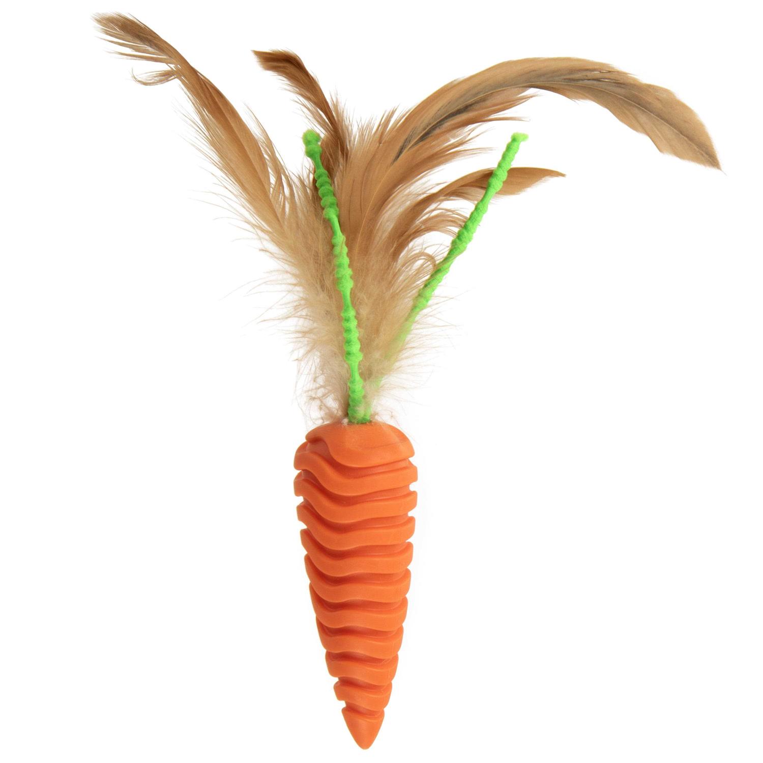SmartyKat Clean Up Carrot Cat Grooming Toy